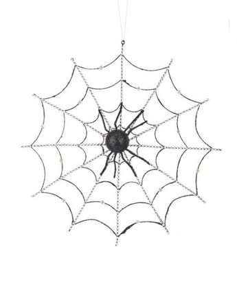 15" Rhinestone Spider Web with Spider