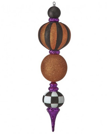 25" Glitter Halloween Finial