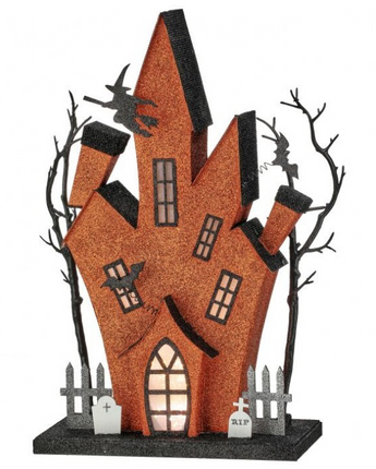 18" LED Cardboard Haunted Mansion