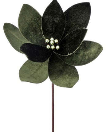 24" Deluxe Velvet Emerald Poinsettia