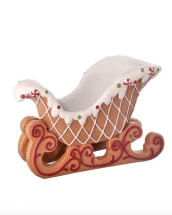 16" Resin Gingerbread Sleigh
