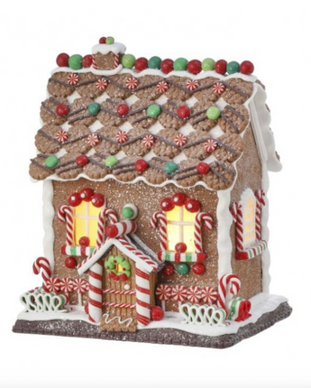 10" Lighted Holiday Sweets House