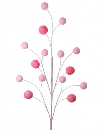 24" Glitter Pompom Spray
