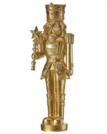 23.5" Resin Gilded Nutcracker
