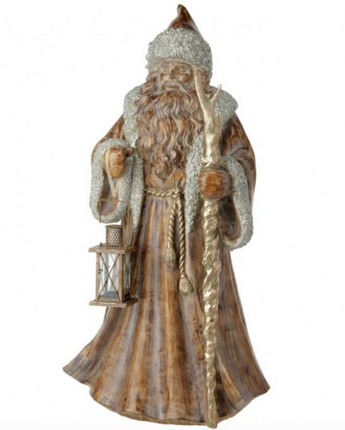 48" Resin Santa with Antler Staff