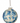 4" Glass Floral Rose Print Ornament