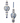 8" Glass Floral Print Finial (Sold Separately)