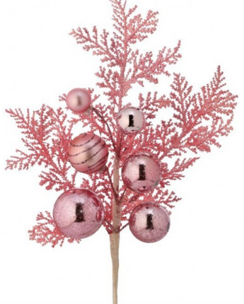 15" Glitter Ball Metallic Cedar Spray (Sold Separately)
