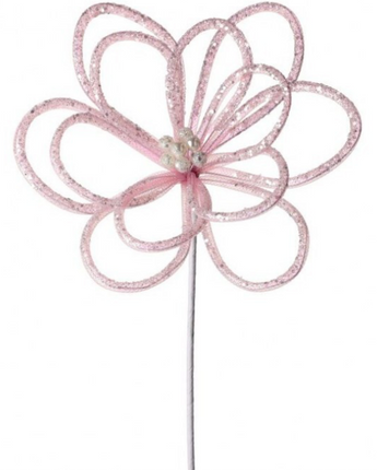 22" Glitter Sugar Petal Loop Flower