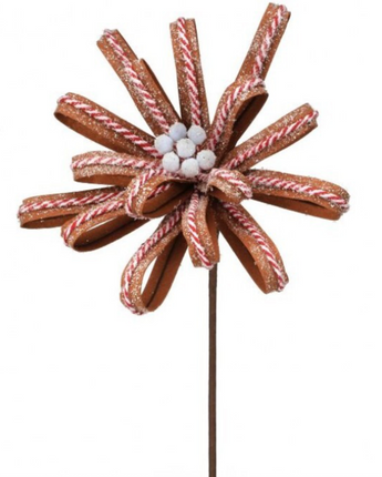 22" Sugar & Spice Gingerbread Loop Stem