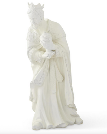 Resin Nativity Figures with Cream Finish (Set of 6) (Not Eligible for Shipping)