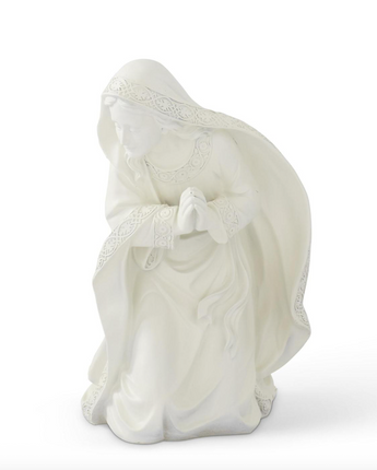 Resin Nativity Figures with Cream Finish (Set of 3)