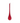 9" Red Bubblegum Glass Teardrop Finial