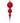 11" Red Bubblegum Glass Finial