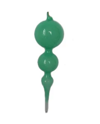 11" Turquoise Green Bubblegum Glass Finial