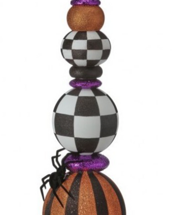 48" Glitter Halloween Ball Topiary