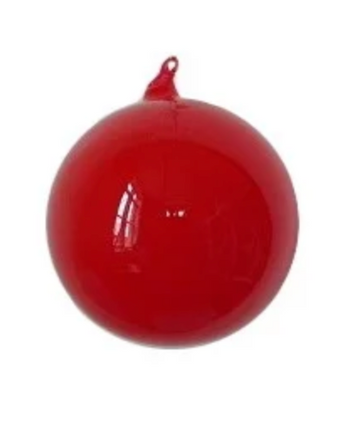 180mm Classic Red Bubblegum Glass Ball