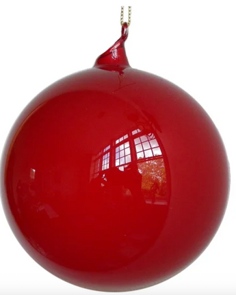 150mm Red Bubblegum Glass Ball