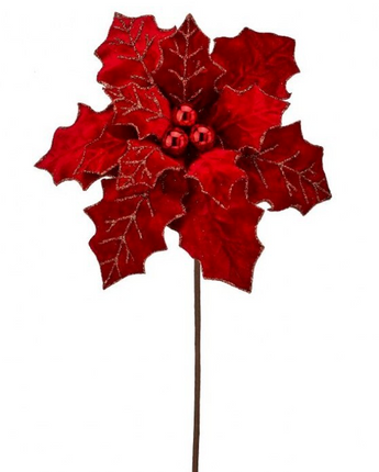 22" Royalty Poinsettia Stem