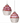 3.5" Glass Cupcake Ornament (Sold Separately)