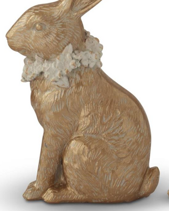 8.25" Gold Resin Easter Bunny (Sold Separately)