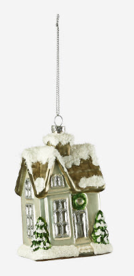 4" Snowy House Ornament (Sold Separately)