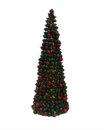 Red & Green Beaded Cone Tree (Sold Separately)
