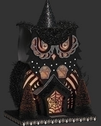 12" Lighted Owl House (Sold Separately)