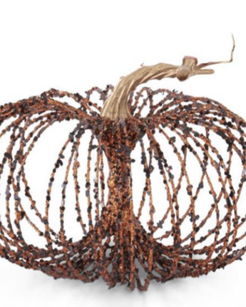 Orange and Black Glitter Wire Pumpkins (Sold Separately)