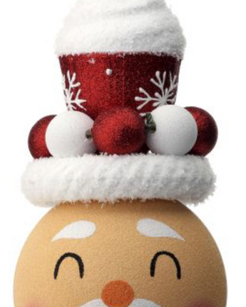 10" Mr & Mrs. Claus Face Ornament (Sold Separately)