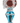 7.5" Red and Blue Vintage Finial (Sold Separately)