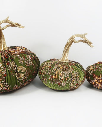 Green Sequin Pumpkin (Sold Separately)