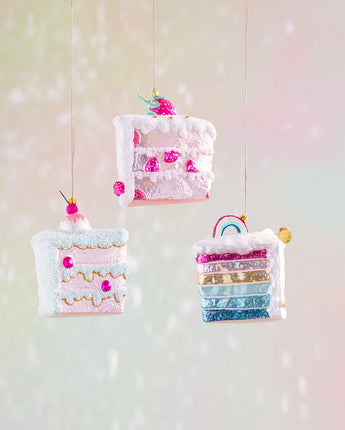 5" Slice of Sweet Cake Ornament (Sold Separately)