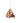A vintage-style Christmas glass ornament depicting Santa Claus driving a red and silver snowmobile, complete with a gold hanging loop at the top.