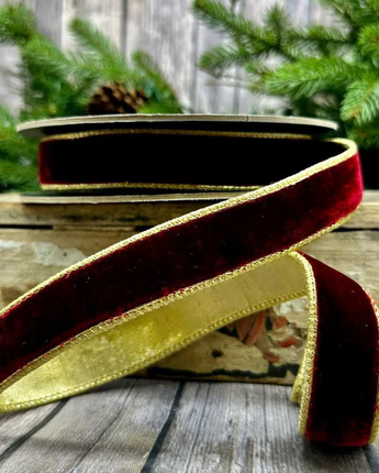 1" Ruby Lush Velvet Ribbon