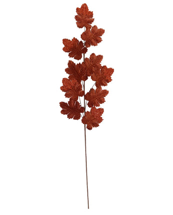 48" Copper Velvet Acanthus Leaf Spray