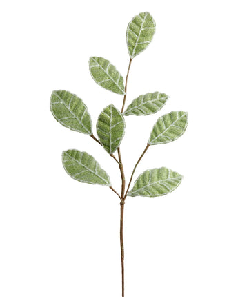 28" Green Chinoiserie Leaf Branch