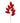 27" Red Glittered Leaf Spray