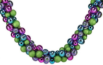 6' Smooth and Vertical Striped Ball Garland