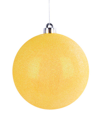 Yellow Iridescent Glittered Ball (Sold Separately)