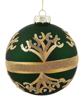 120mm Green Baroque Glass Ball