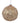 100mm Gold Glittered Leaf Ball