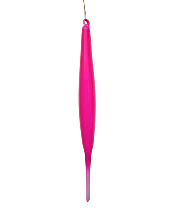12" Fuchsia Bubblegum Glass Elliptical Finial