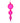 11" Fuchsia Bubblegum Glass Finial