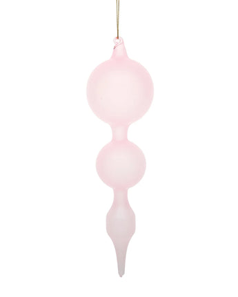 11" Light Pink Bubblegum Glass Finial