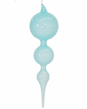 11" Turquoise Bubblegum Glass Finial
