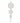 11" White Bubblegum Glass Finial