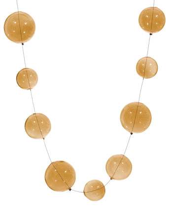 36" Amber Glass Ball Garland