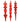 8" Red Stylized Finial (Sold Separately)