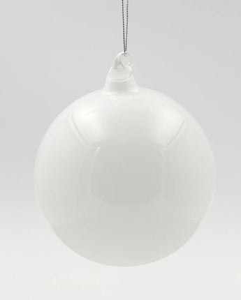 120mm Snow White Bubblegum Glass Ball